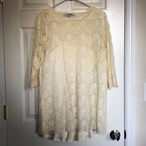 White Lace Mini Dress